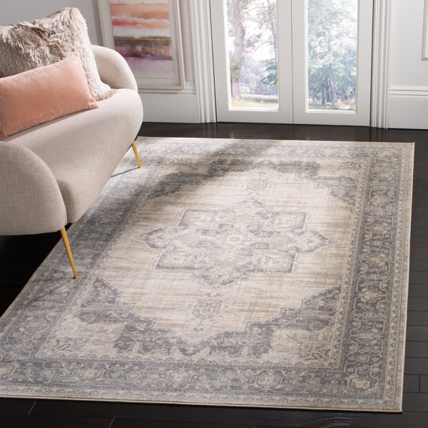 Bungalow Rose Halma Oriental Cream/Gray Area Rug & Reviews Wayfair